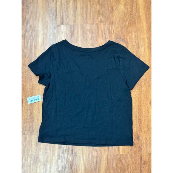 EUC! Old Navy Bestee Long Sleeve Round Neck T-Shirt Size Medium in Black - Picture 3 of 3